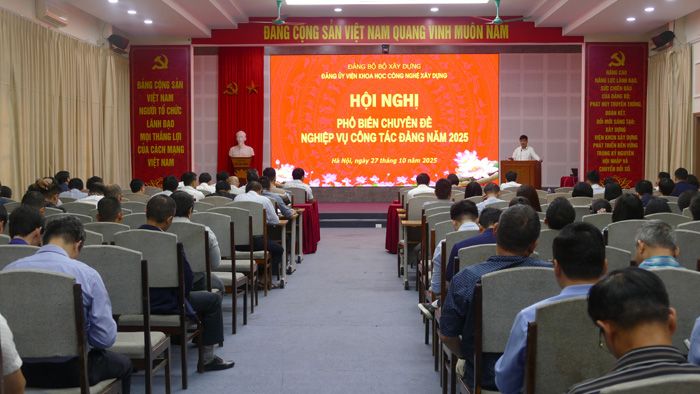 Đảng ủy Viện Khoa học công nghệ xây dựng tổ chức Hội nghị phổ biến nghiệp vụ công tác Đảng năm 2025